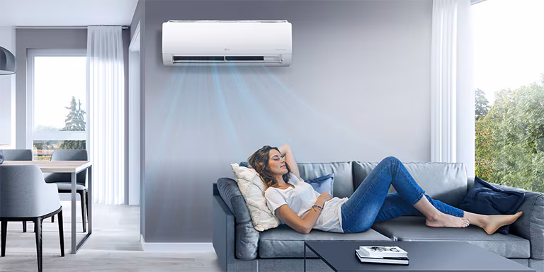 Climatisation LG dans un salon moderne